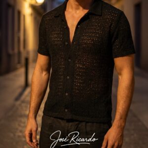 Camisa negra encaje