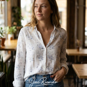 Bluza con elegante estampado