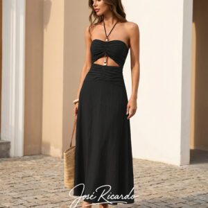 Vestido negro sin espalda